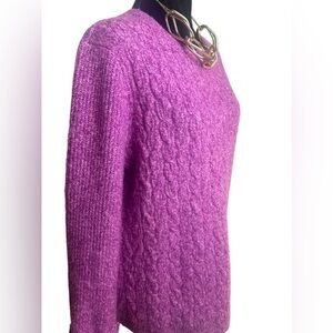 brand: Appleseed's, size M, knitted sweater, pink color.